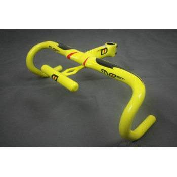 Full Carbon Pinarello Most Carbon Fiber Road Bike/Bicycle Handlebar with Stem Stopwatch Seat Yellow