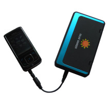 Dual solar panel charger for mobile phone