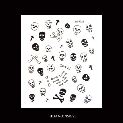 Halloween Nail sticker with skulls