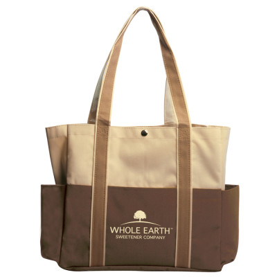 Polyester dual colored tote bags