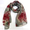 Printed voile scarf