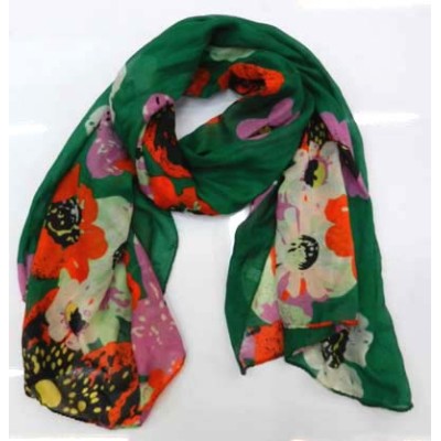 Flower  voile scarf