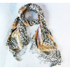 Leopard viscose scarf