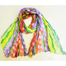 stripe polyester scarf