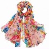 2012 fashionable flower pattern printed women's long scarf
