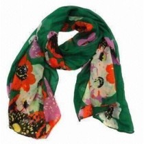 2012 fashionable flower pattern print women's long scarf