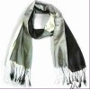 2012 Fashionable Two-tone Color and Twisted Fringe Scarf