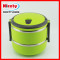 stainless steel kids' lunch box set with plastic lid
