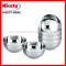 double wall round stainless steel matt bowl