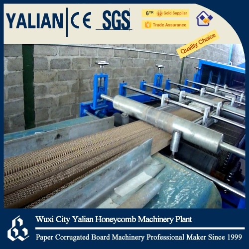 Vertical corrugated paper panel machine