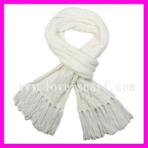 White Knit Scarf