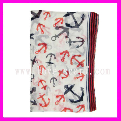 Anchor Scarf Voile Scarf