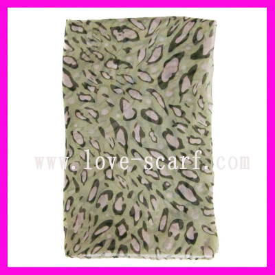 Leopard Voile Scarf