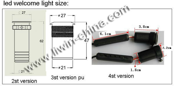 Buy one set get 1 pair film free welcome light 12v 5w