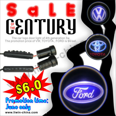 50% off hot selling 12v 5w led car logo door light