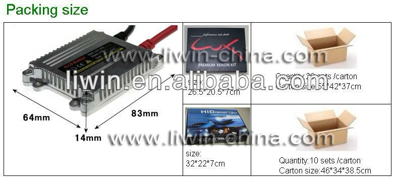 Liwin new product 12v 35w promotion and Top slim ballast HID xenon kit for SAAB