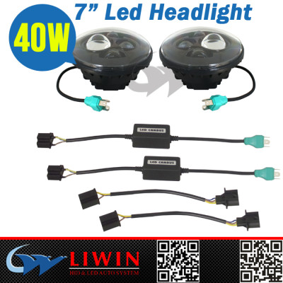 LW new high power 7inch 40w headlight led bulbs 6500-7000k 12v car head led lights