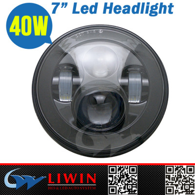 LW aluminum 12v round led headlight 3200lm led headlight 7