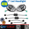 LW new product 10-30V headlight bulb led IP67 cre e 7inch 40w high low beam auto car led light fo Jeep Wrangler