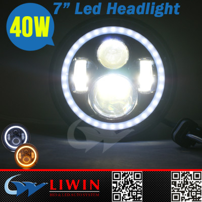 LW halo 7 inch 40w round led car & motocycle headlight for offroad