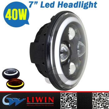 LW factory direct LH0740B 7 inch round halogen sealed beam 40w car led headlamp light motor headlight