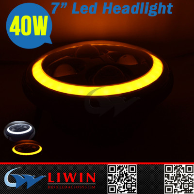 LW 7inch round auto cars led headlights bulbs high power 40w for jeep