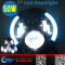 Professional 12v cr ee led 7inch round led headlight 40w high low beam 4000lm led car head lamp