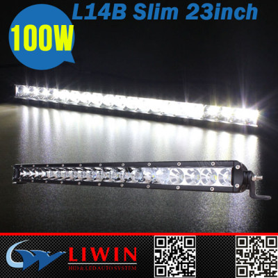 LW super thin emergency alluminum housing led light bar 10-30v 23inch 100w atv bumper bar light