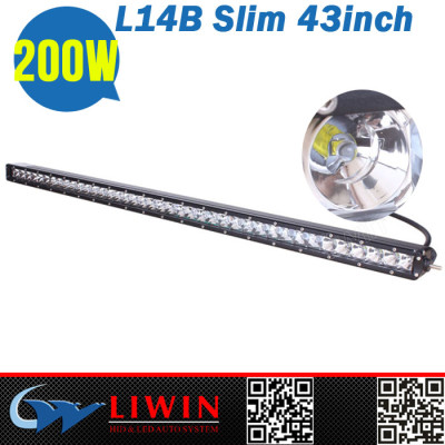 L14-200W led flash pattern truck light bar with 3d reflector 43.5inch single and dual row work light