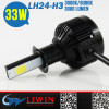LW super bright led driving light 33w 3000lm yellow led fog bulb LH24-H7 led headlight projector lens