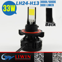 High brightness 33w 3000lm LH24-H13 unique cob led headlight kit hi lo led light headlamp for morning 04