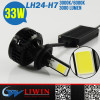 Factory Price LH24-H7 33W 3000LM mini flashing led warning light fanless led headlight for truck
