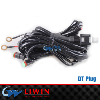 lowest price high quality 12 volt led light bar Automotive DT Male Plug off road led light bar wire harness