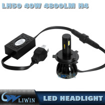 High Power 40W H4 LED Car Accessories Hi Lo Headlight Auto light 4800LM Car Auto Led Headlight