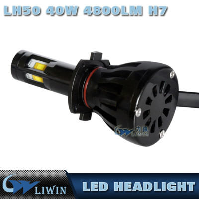 Newest design auto led headlight 40W 4800Lumen for auto motorycycle car H7 led headlight bulbs