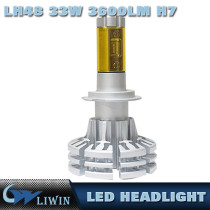 China auto spare parts 33w 3600lm h7 led phi zes lumiled atuo headlight lamp and latest led car