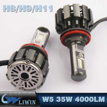 LVWON Factory Auto Car Led Headlight With Cool Fan H4 9004 9007 h13 Car Led Head Lamp H1 H3 H7 9005 Car Lamps Kit 6Gen 5W cree led branded car names and logos