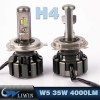 LVWON Hot Sales LED Headlight Kit 4000lm 6000K W5 H4 LED Lamp Kit 35W Car LED lighting 12v 5w car logo