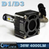 LVWON High Power 36W 4000LM Led Car Headlight D1S D2S D4S H11 H7 D3S Led Head Lights Conversion hot selling car logos with names