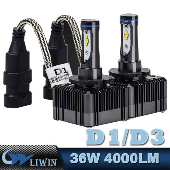 LVWON Direct Supply Replace HID New R4 Led Headlight 36W 4000LM D1s Led Head Lights Conversion 8th generation led car logo