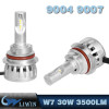 LVWON Good Quality L6 Auto Led Lamps 30W 3500LM 9004 9007 9006 H4 Led Headlight hottest car led logo lights