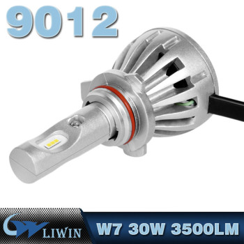 LVWON High Power Head Light Lamp L6 30W 3500LM 9012 12V Led Headlight Bulb newest style led ghost shadow car logo light