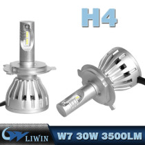 LVWON L6 30W 6000K 3500Lm Car H4 Led Headlight H13 9004 9007 Hyundai Accent Headlamp new led car door logo laser projector light