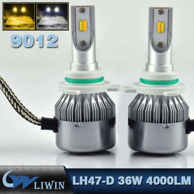 LVWON Auto High Power LED Car Headlamp Kits 36W 4000LM 9012 12V 24V Car Led Headlight Motorcycle 12v 3w 5w led car logo door light