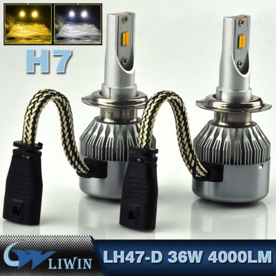 LVWON High Power Led Headlight Conversion Kit 9005 HB3 9006 HB4 9012 H7 LED Headlight Dual Color 12v 5w cree chip car shadow lights