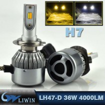 LVWON Headlight Kits For Cars And Motorcycles With Flips Chips Competitive Factory Price Car Bulbs 36W H7 Headlight For 12v 5w new 8th version car led logo lights