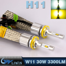 LVWON Auto Led Car Headlight H11 Led High Lumen With Excellent Dissipation System 30W 12V 24V 24W H1 Led Headlight 5W CREE led ghost shadow light