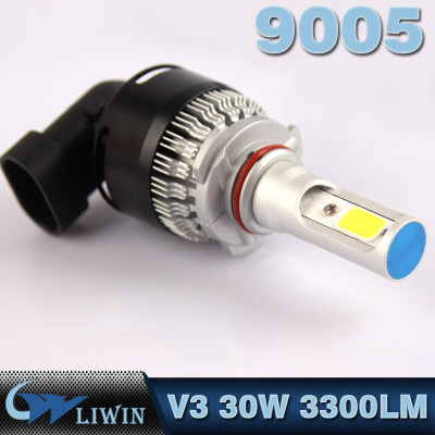 LVWON Super Bright Car Light Kit 30W V3 COB Led Headlight 9005 HB3 3300lumens 7hl Led Headlight 12v 3w 5w car logo with name