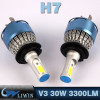 LVWON Auto Car Led Bulb 12V 30W 3300lumens H7 Led Headlight 6000K For Daewoo Matiz Headlight 12v 3w 5w korean car brands