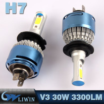 LVWON Super Bright Led Headlight Bulb H4 12V 24V 30W Cob Led Bulbs H7 Car Headlight Led H1 H3 H4 H11 H13 wholesale alibaba 6Gen 5W cree led car logo lights